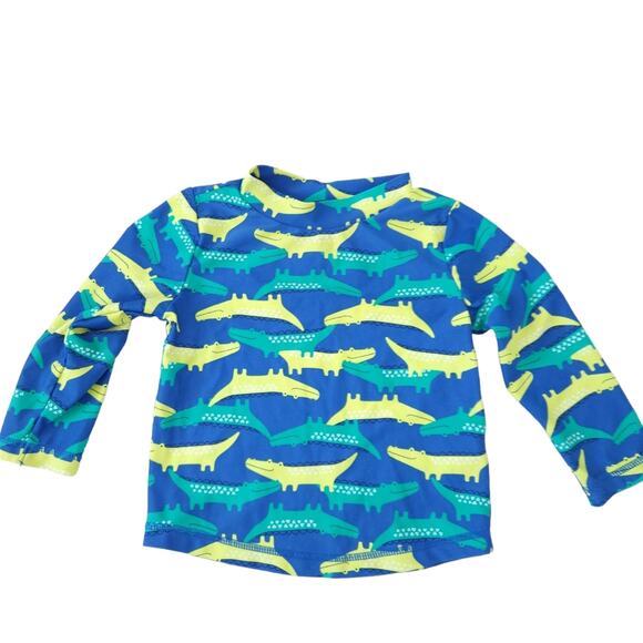 Carters Swim Rashguard 18 Months Alligator Swim Top Sun Protection Baby Toddler - Picture 1 of 3